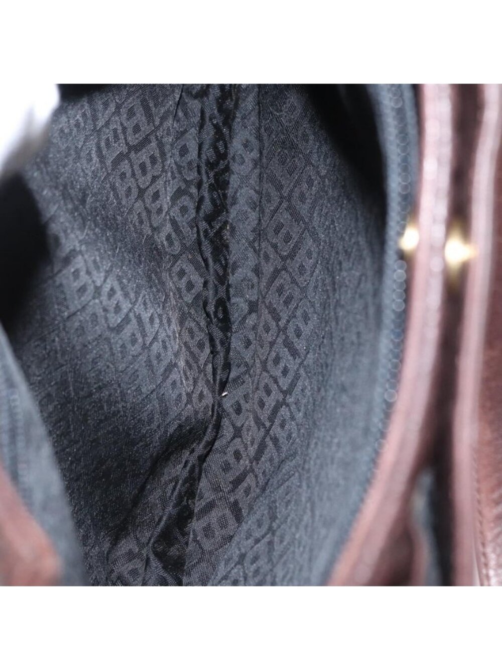 Authentic BALLY Shoulder Bag Leather Brown Gold - Picture 8 of 16